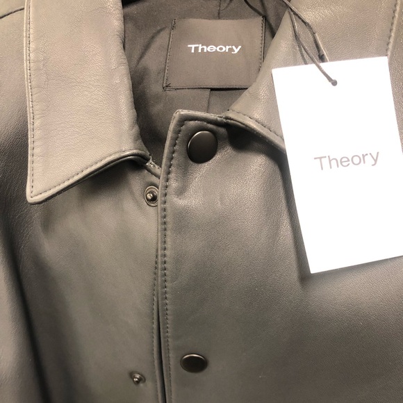 Theory leather Light Night jacket. - Picture 2 of 2